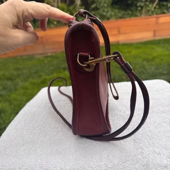 Auth Vintage Coach Burgundy Basic 9455 NYC Clutch Shoulder Bag - Picture 10 of 14